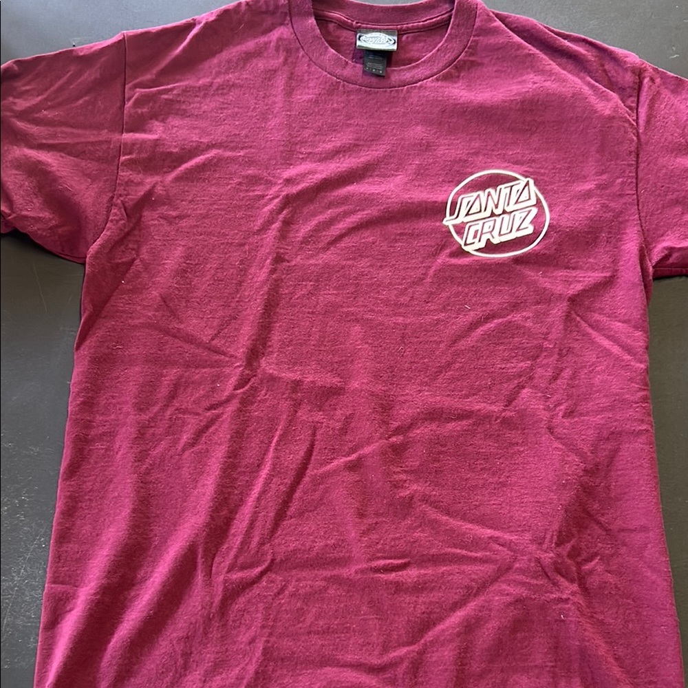 Santa Cruz Skateboards Men’s Medium Red Short Sleeve Tee Shirt-CLEAN